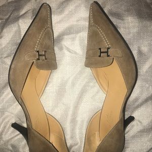 Authentic Hermès suede pumps